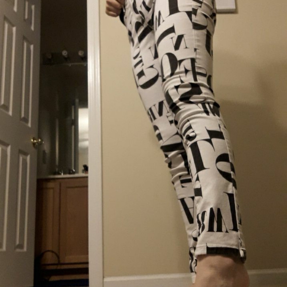 Black and white pants